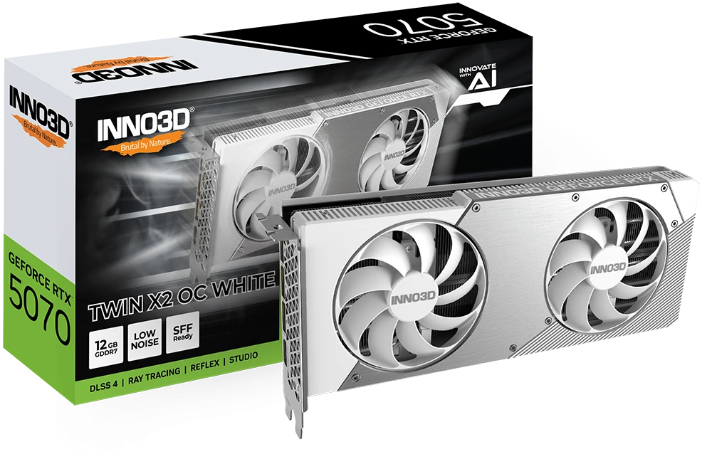 INNO3D GeForce RTX 5070 TWIN X2 OC WHITE